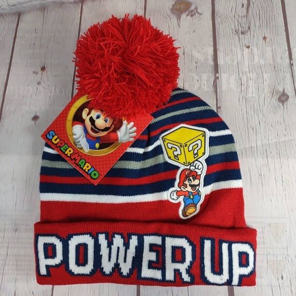 Hatsune Miku Other - Super Mario Unisex Kids Beanie Hat Toboggan One Size Red White Blue Ninetendo
